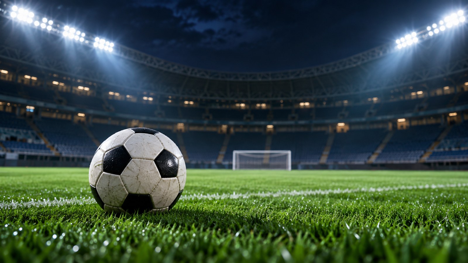 AI-generated archive illustration of a soccer ball and pitch; not Toronto FC, the Red Bulls or the October 17 match