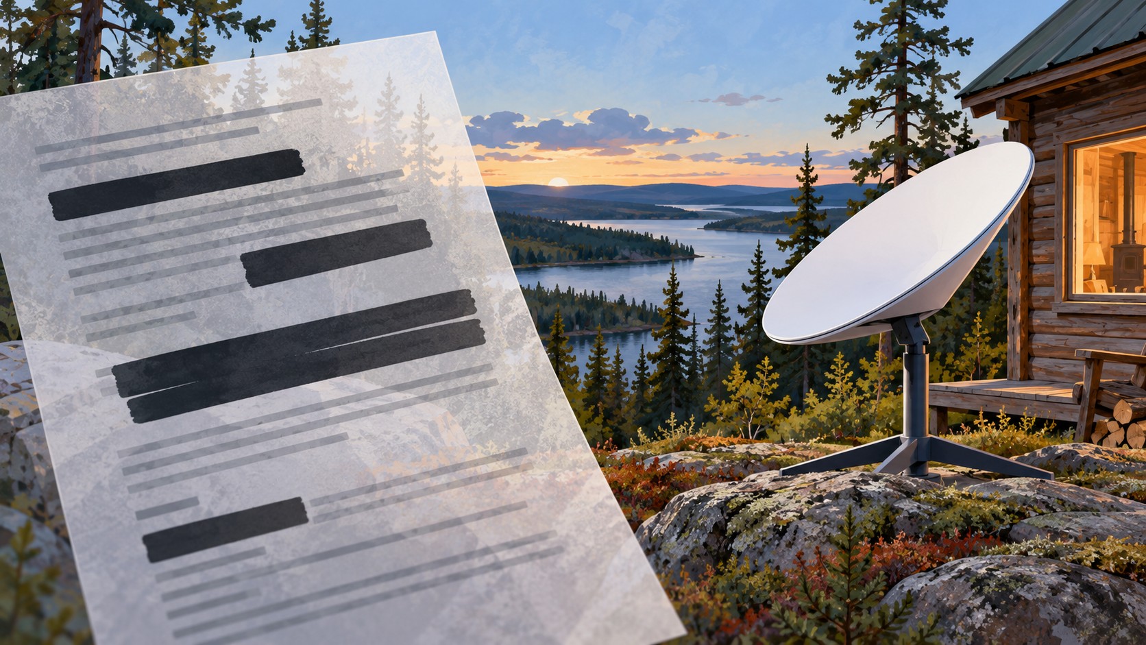 AI-generated editorial illustration for Ontario Defends Secrecy Around Payment to Cancel Starlink Deal