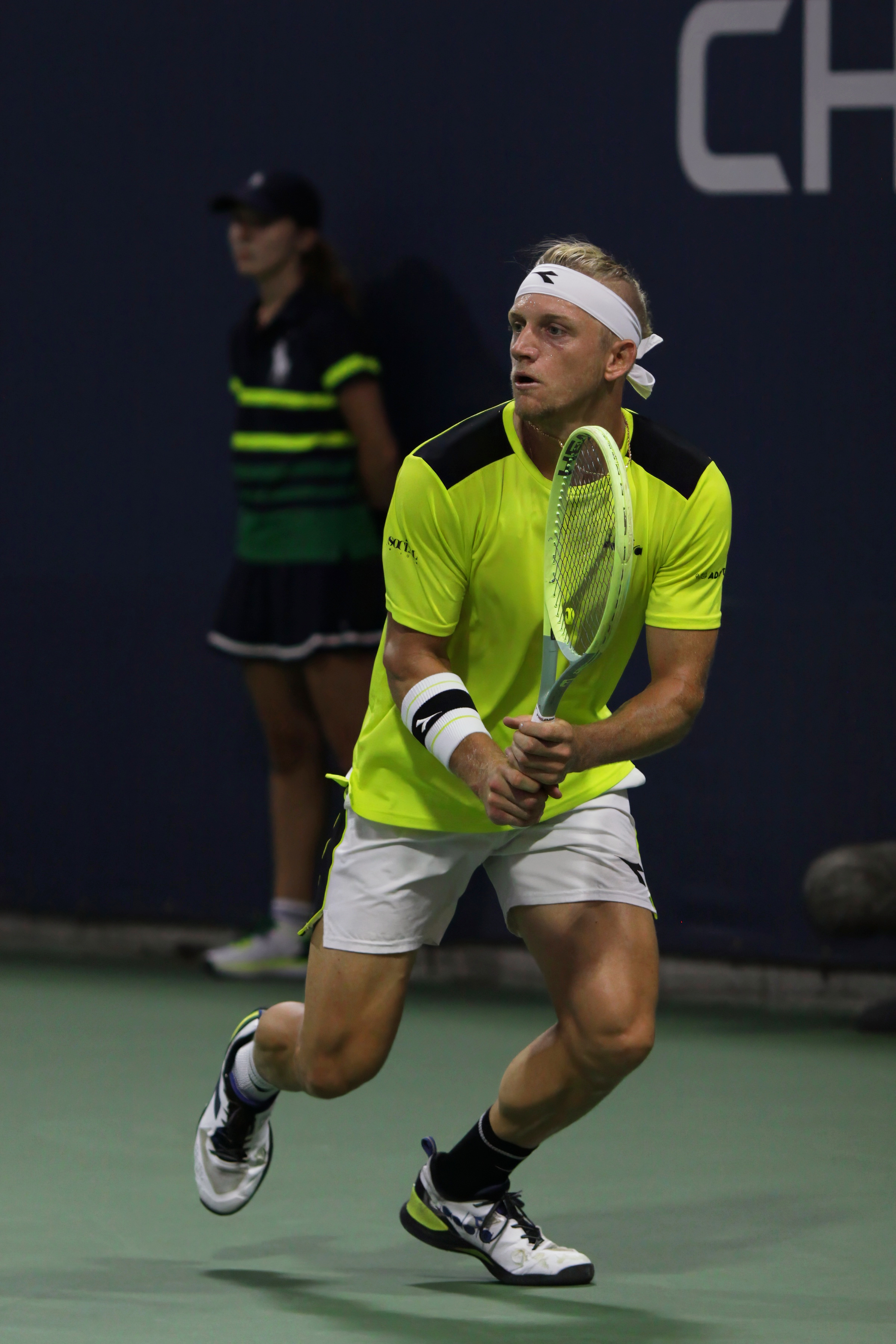 Alejandro Davidovich Fokina at the 2023 U.S. Open, photographed by Andy M. Wang, CC BY-SA 4.0. File image, not the Shanghai final.
