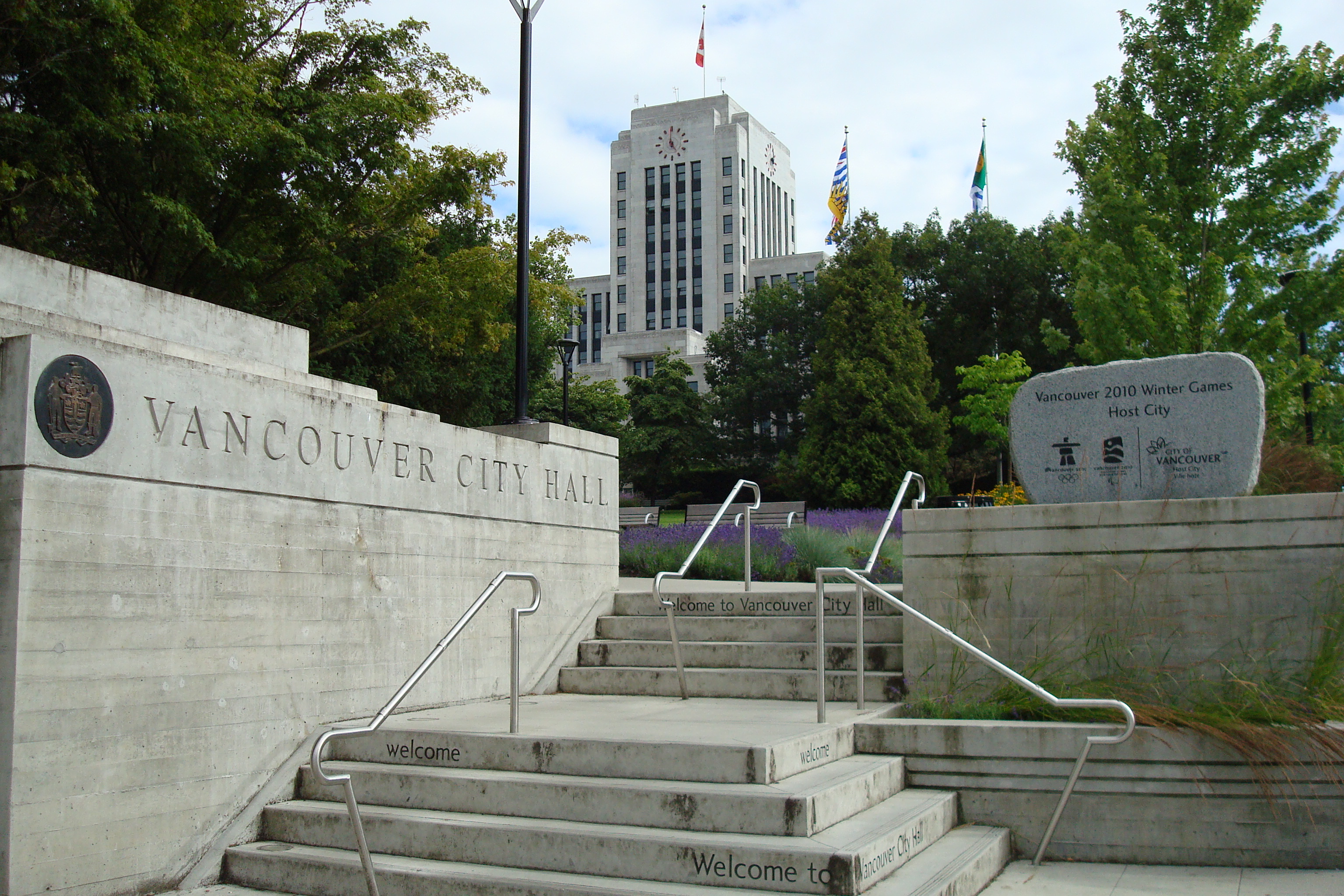 Vancouver City Hall in a July 2011 file photograph by Kelam; not election night or a campaign event